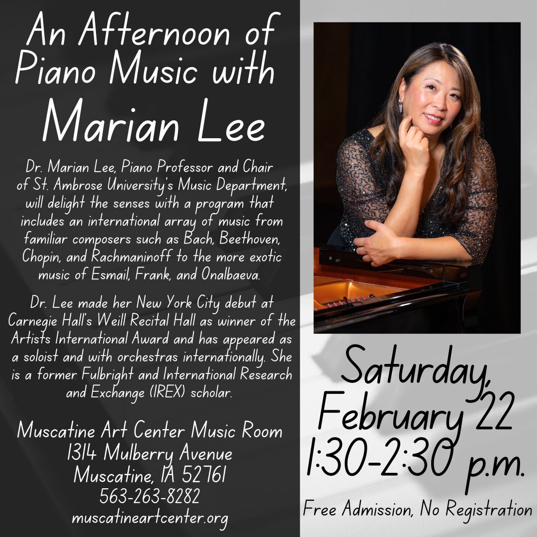 Free Performance: An Afternoon of Piano Music with Marian Lee - February 22 Image