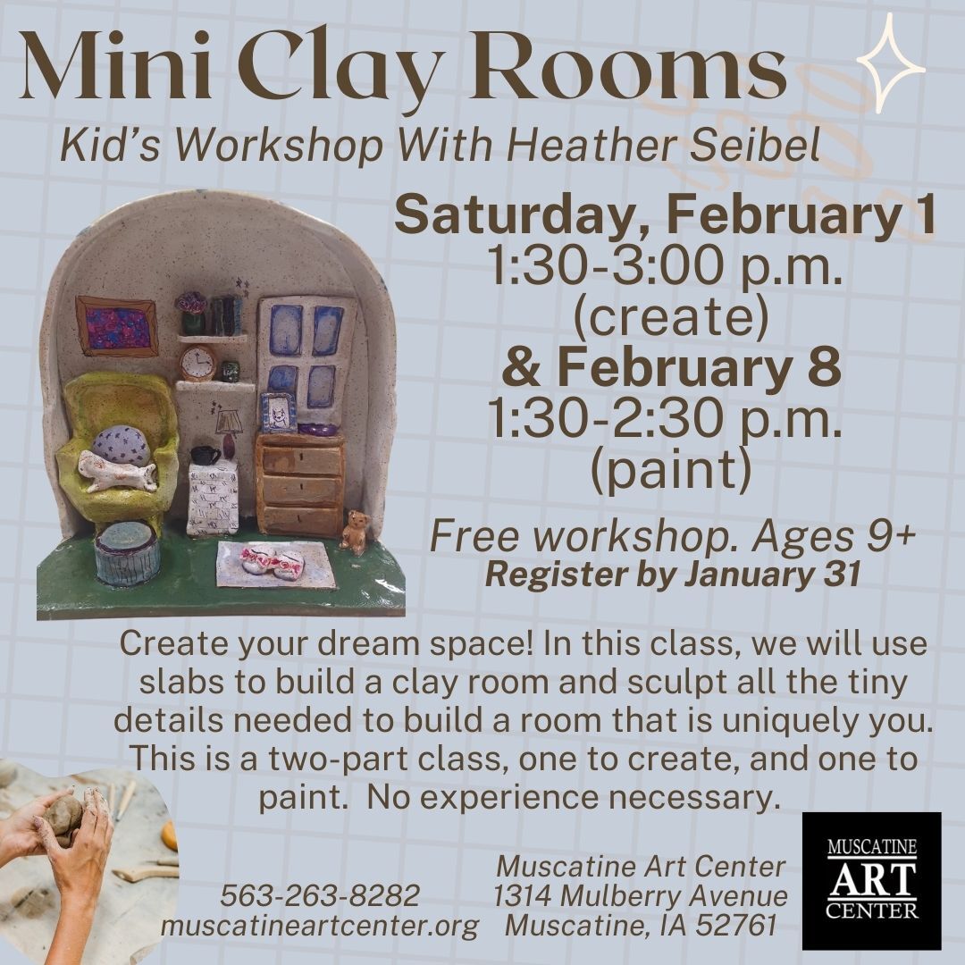 Miniature Clay Rooms with Miss Heather - February 1 & February 8 - Ages 9+ Image